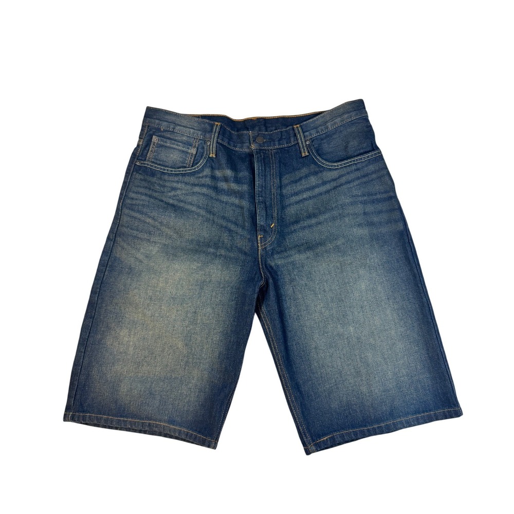 Levis 569 Loose Straight Denim Shorts Mens 36 Blue Medium Wash 35569-0174